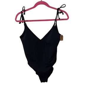 Victoria’s Secret Pink NWT black one piece bathing suit, medium